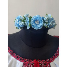 Віночок "Троянда" широкий блакитний