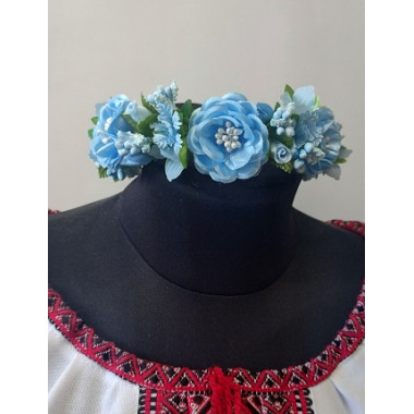 Віночок "Троянда" широкий блакитний