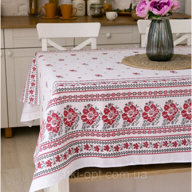 Набір скатертина 180х150, рушник кухня 33х75 6шт. бор