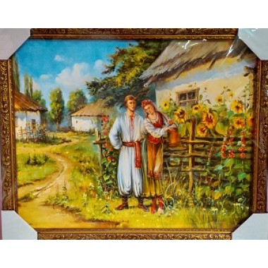 Козак з дівчиною 40х50 багет №3