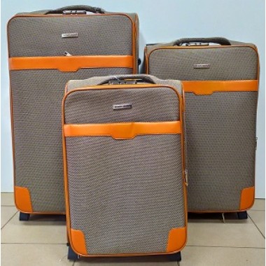 Валіза сіро-коричнева 53х31х20 тканина (538)