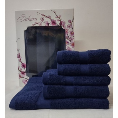 Рушник НАБІР баня(70х140)+2шт обличчя(50х90)+2шт руки(40х70) 500г/м Узбекистан