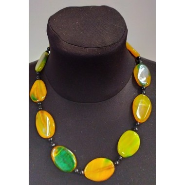 Намисто з агату 25х30мм (50см)