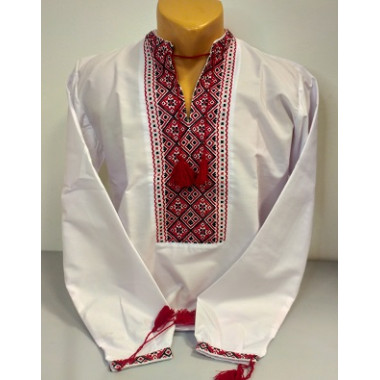 Сорочка вишита чоловіча 39р червоно-чорний,домоткане