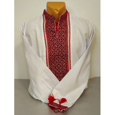 Сорочка вишита чоловіча 40р орнамент червоно-чорний,домоткане