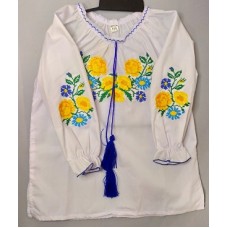 Сорочка вишита для дівчат 116 см "Зоряна", поплін